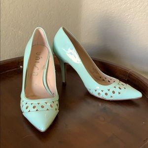 Mint Green Laser-Cut Heels